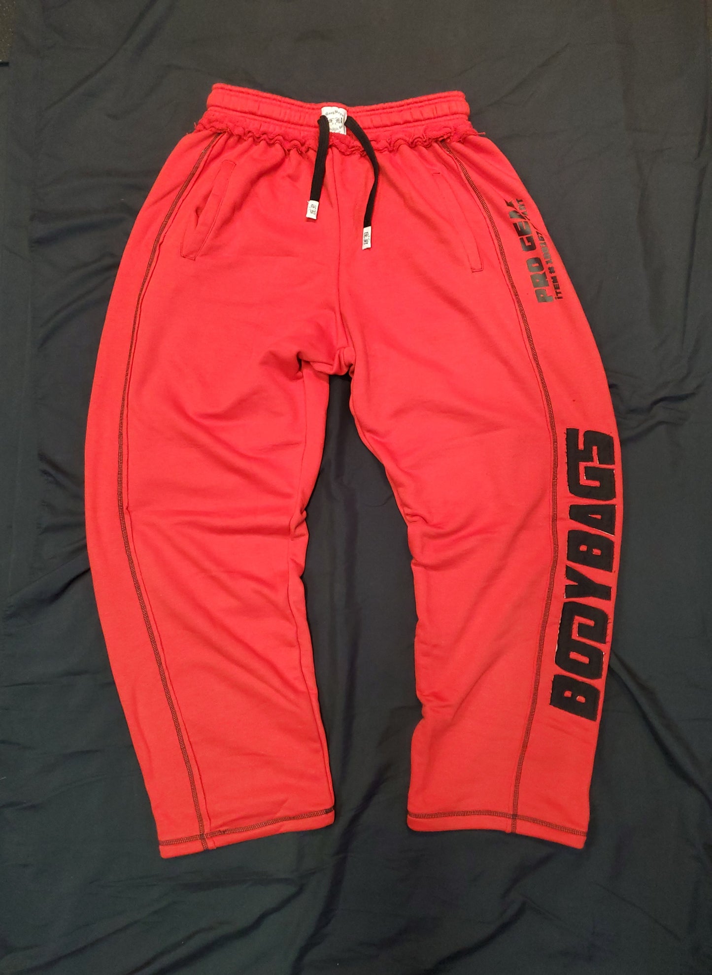 Pro-Gear Series Custom Baggy Sweatpants - RED w/BLK Lettering