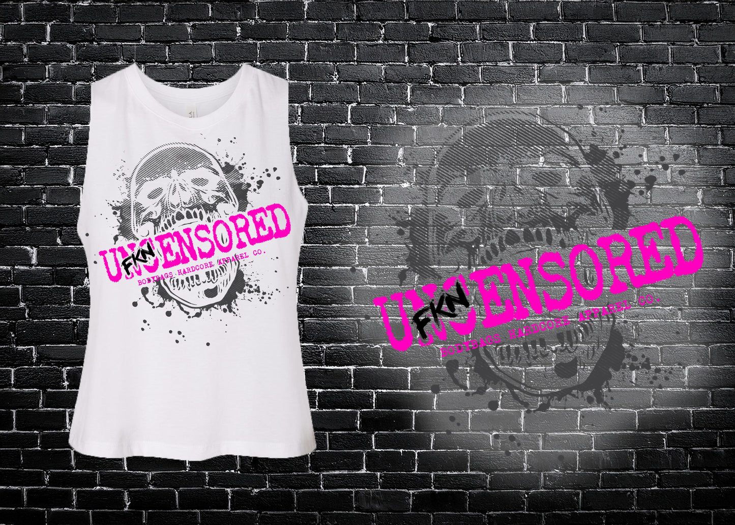 Un FKN'Censored - Ladies Crop Top Tank