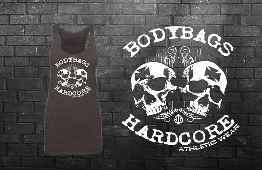 Dual Skulls - Ladies Rawcut Racerback Tank