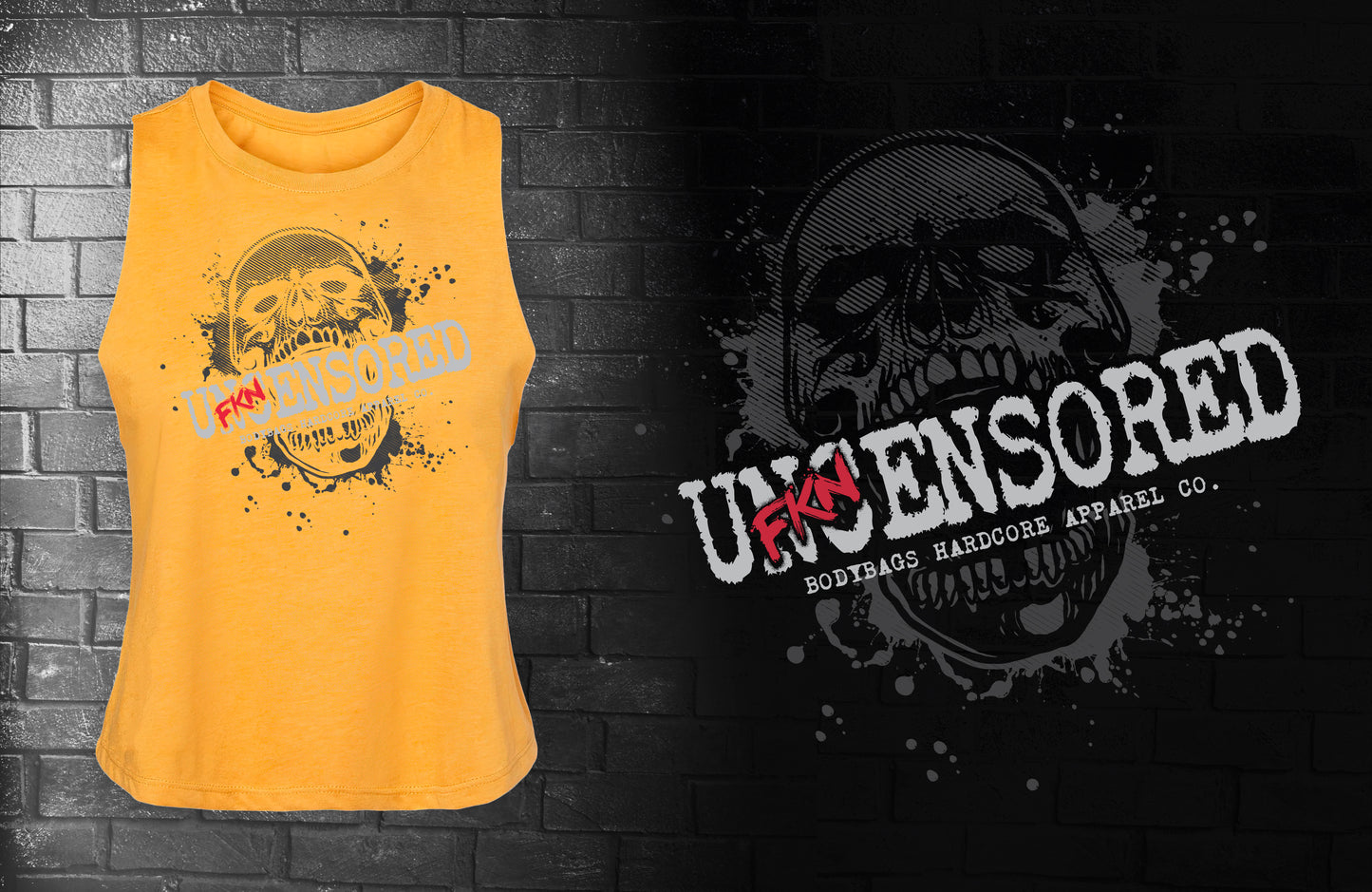 Un FKN'Censored - Ladies Crop Top Tank