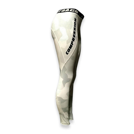 Ladies Camo Compression Leggings - Alpine White Camo