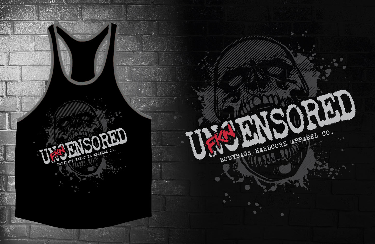 Un FKN Censored - Tank Top - Custom Cut w/Raw Edges